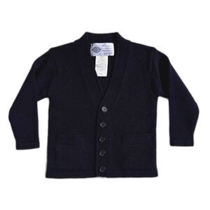 Dickies Kids Navy Blue V-Neck Uniform Button Cardigan XS 4